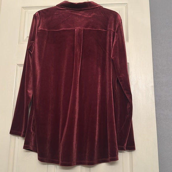 Land’s End burgundy stretchy tunic - Picture 5 of 6